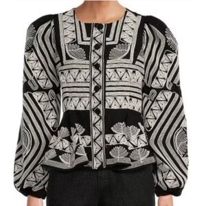 Antonio Melani x Jennifer Sumko Kathleen Embroidered Twill Quilted Jacket